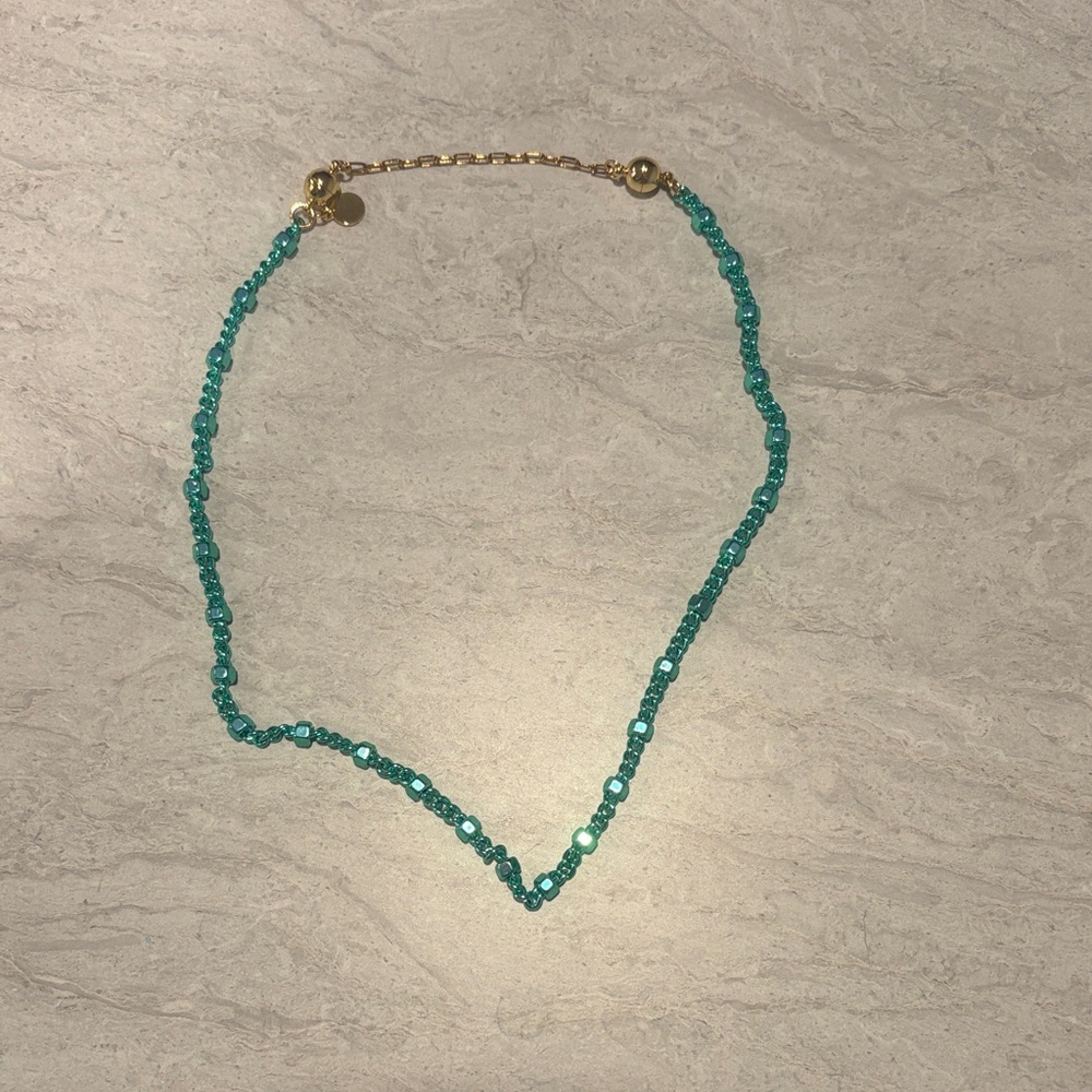 Never Worn Elegant Turquoise Necklace with Gold Chain